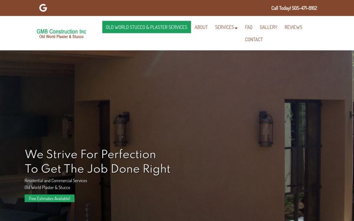 Screenshot of gmboldworldplasterstucco.com