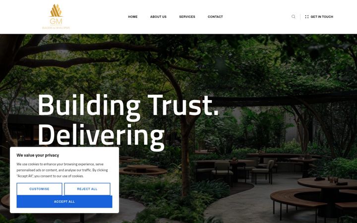 Screenshot of gmbuildersanddevelopers.com