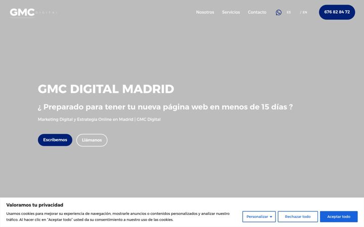 Screenshot of gmcdigitalmadrid.com