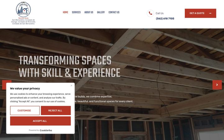 Screenshot of gmcgeneralbuilders.com