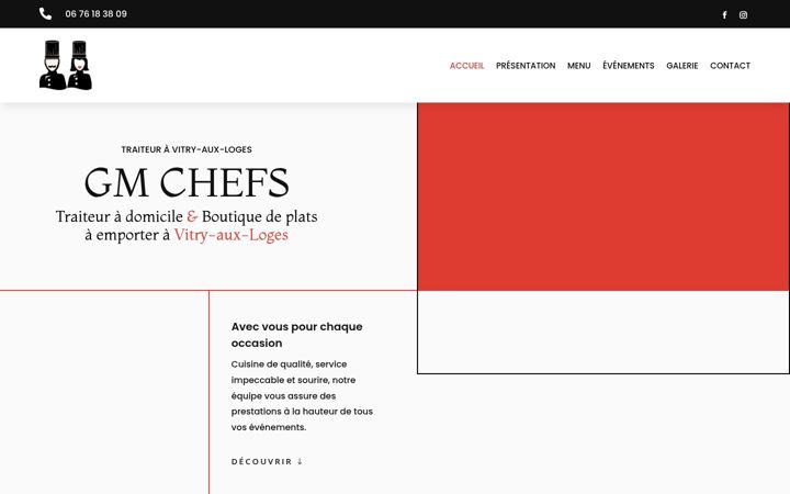 Screenshot of gmchefs.fr