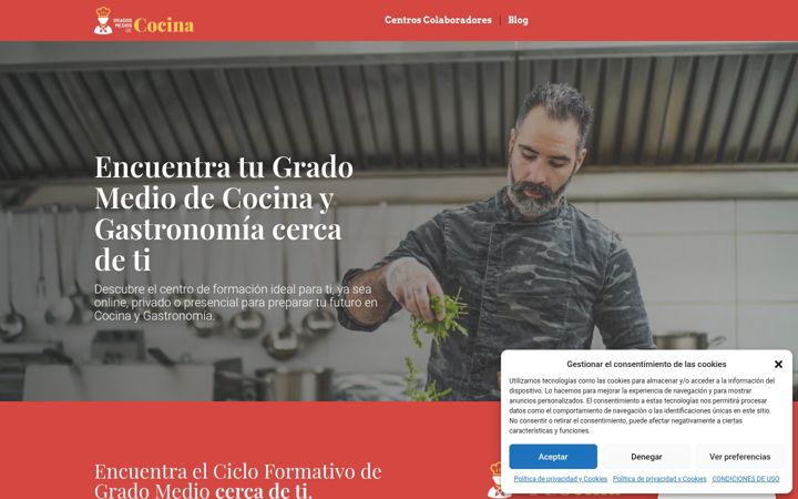 Screenshot of gmcocina.es