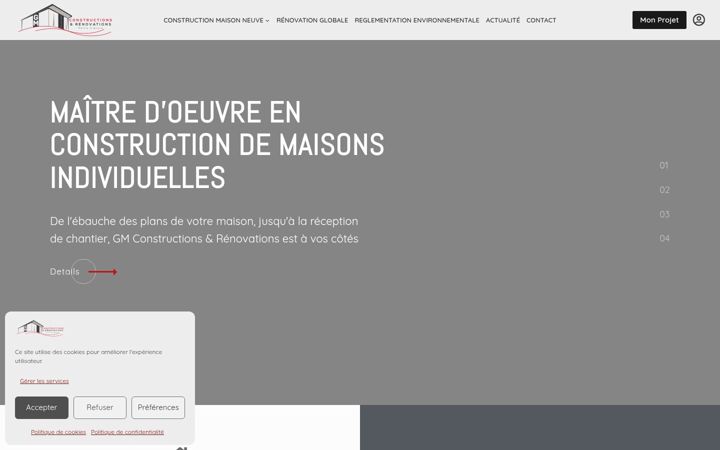 Screenshot of gmconstructions.fr