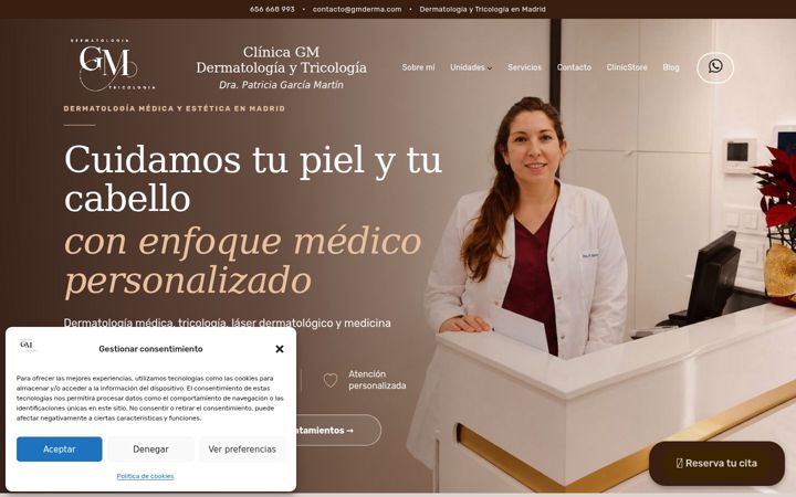 Screenshot of gmderma.com