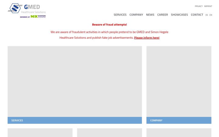 Screenshot of gmed-solutions.com