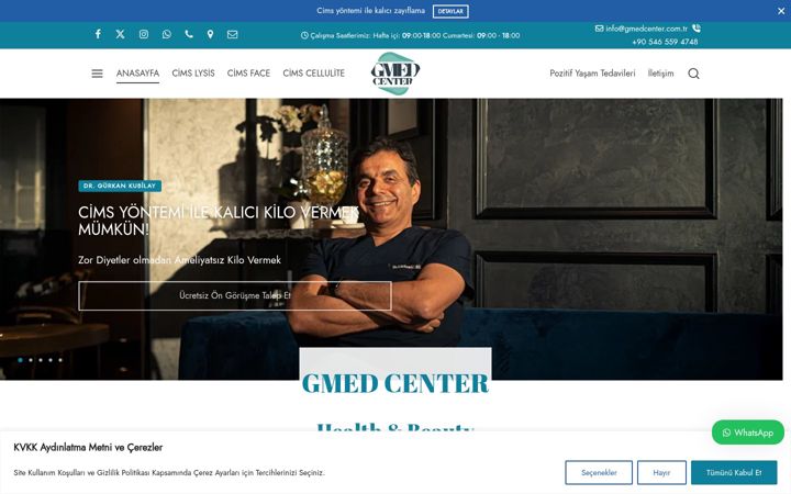 Screenshot of gmedcenter.com.tr