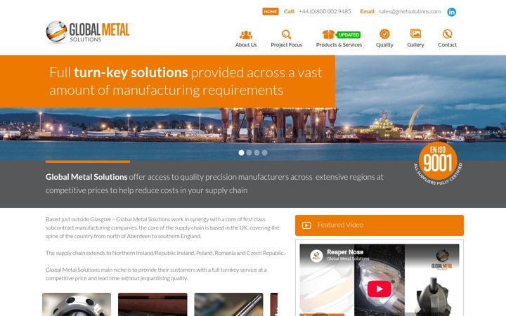 Screenshot of gmetsolutions.co.uk