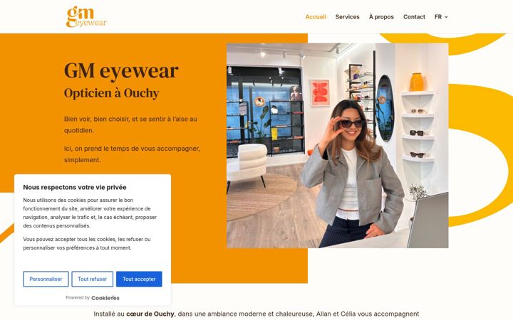 Screenshot of gmeyewear.ch