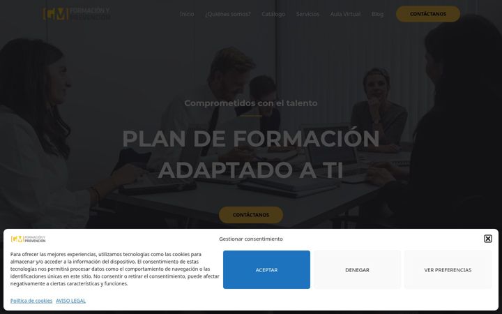 Screenshot of gmformacionyprevencion.com