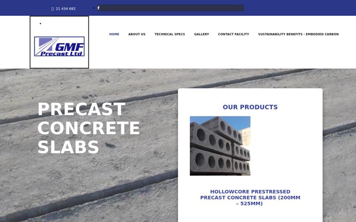 Captură de ecran a gmfprecast.com