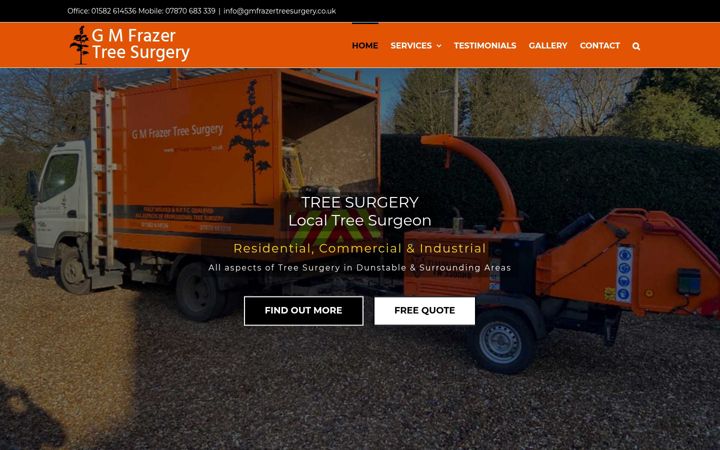 Screenshot of gmfrazertreesurgery.co.uk