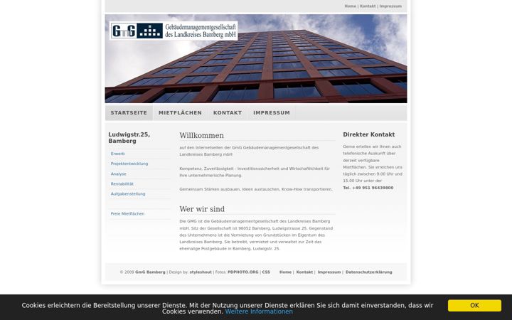 Screenshot of gmg-bamberg.de