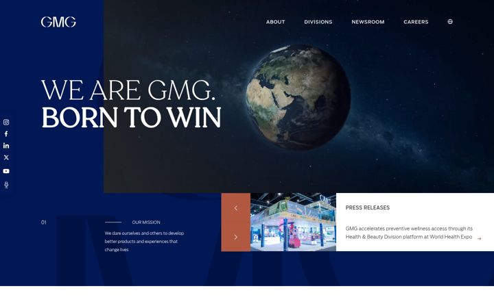 Screenshot of gmg.com
