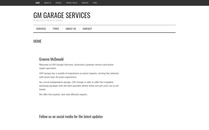 Screenshot of gmgarage.co.uk