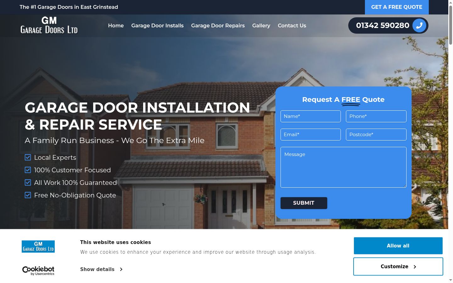 Snimka zaslona bannera za privolu prikazanog prije bilo kakve interakcije