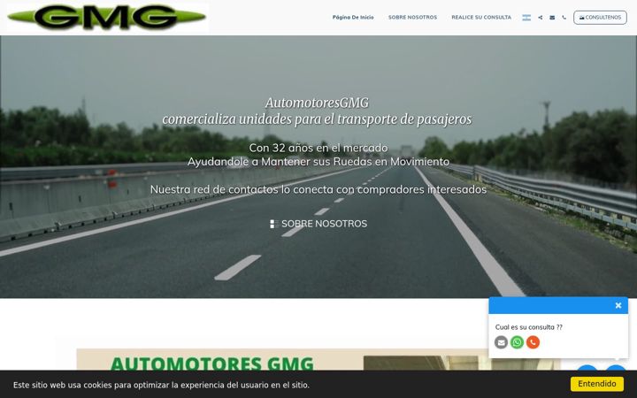 Screenshot of gmgbuses.com