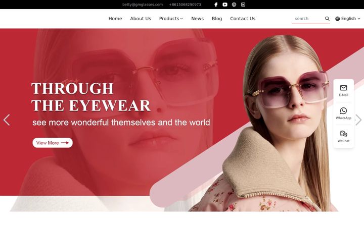 Screenshot of gmglasses.com