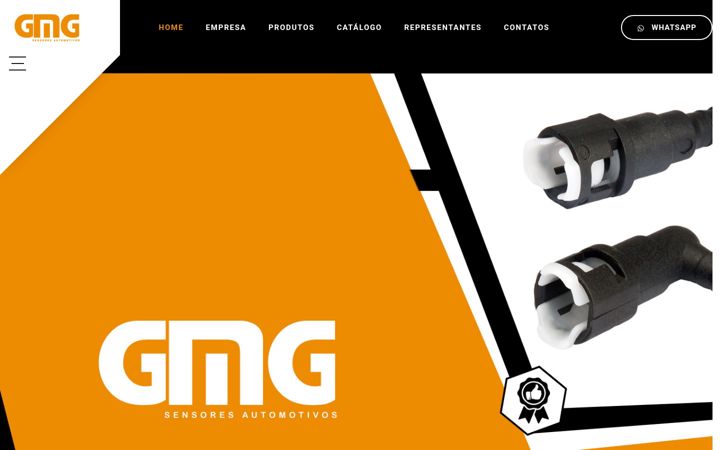 Screenshot of gmgsensores.com.br