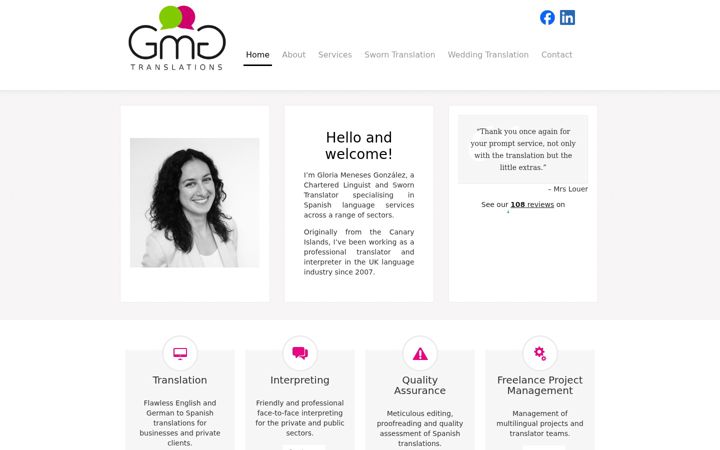 Screenshot of gmgtranslations.com