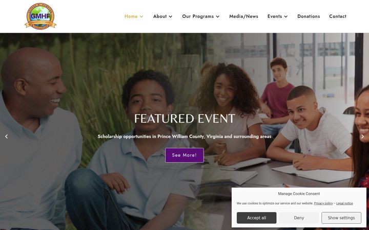 Screenshot of gmhfoundation.org