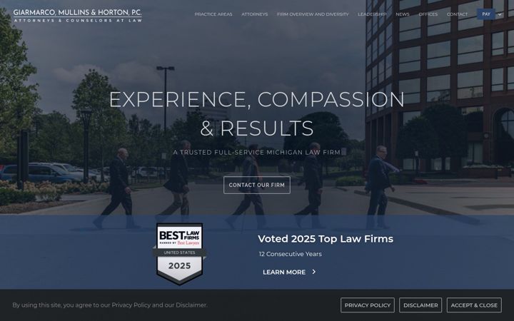 Screenshot of gmhlaw.com
