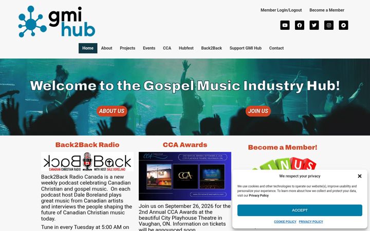 Screenshot of gmihub.ca