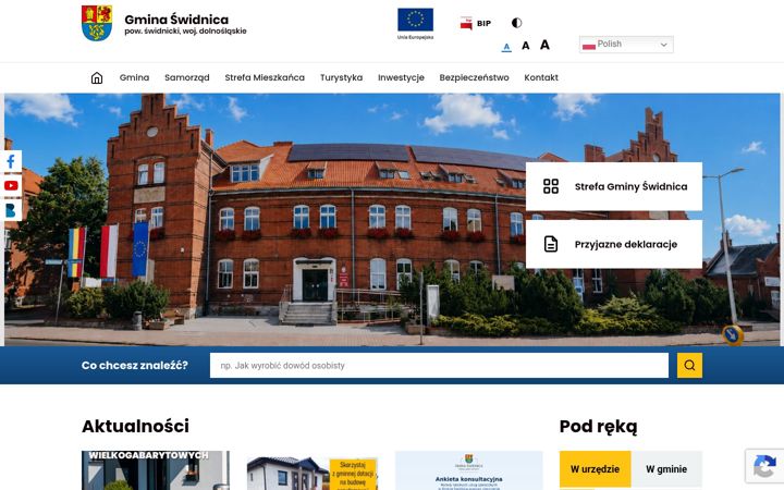 Screenshot of gmina.swidnica.pl