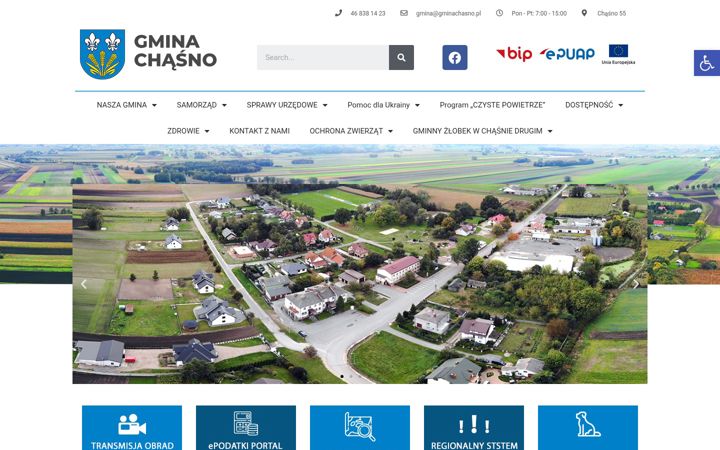 Screenshot of gminachasno.pl