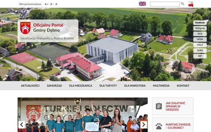 Screenshot of gminadebno.pl