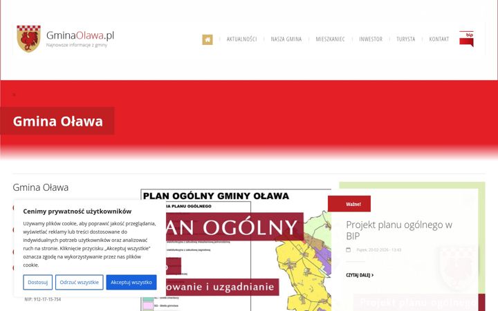 Screenshot of gminaolawa.pl