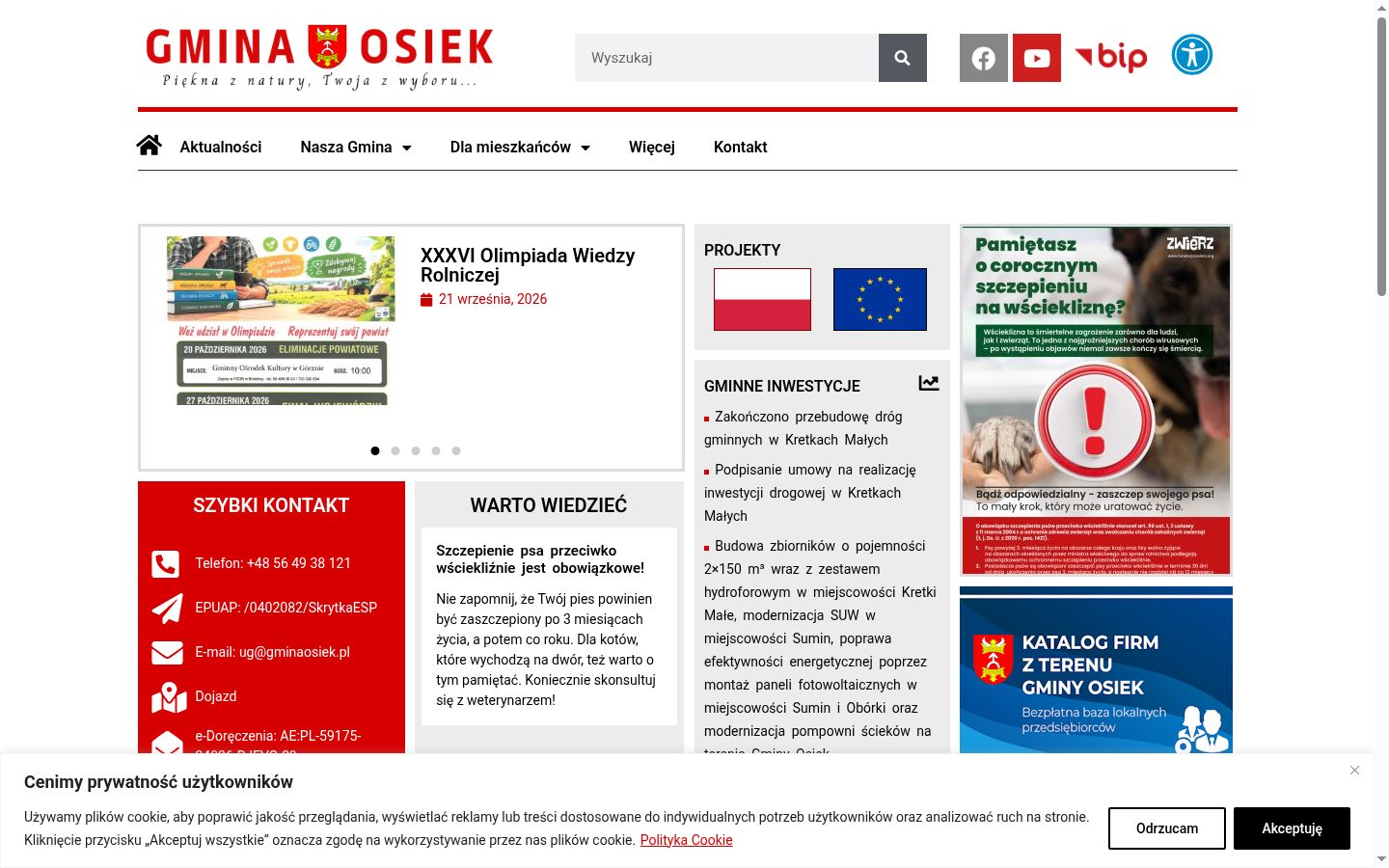 Screenshot des Einwilligungsbanners vor jeglicher Interaktion
