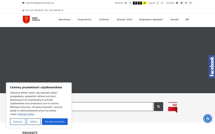 Screenshot of gminastrzelce.eu