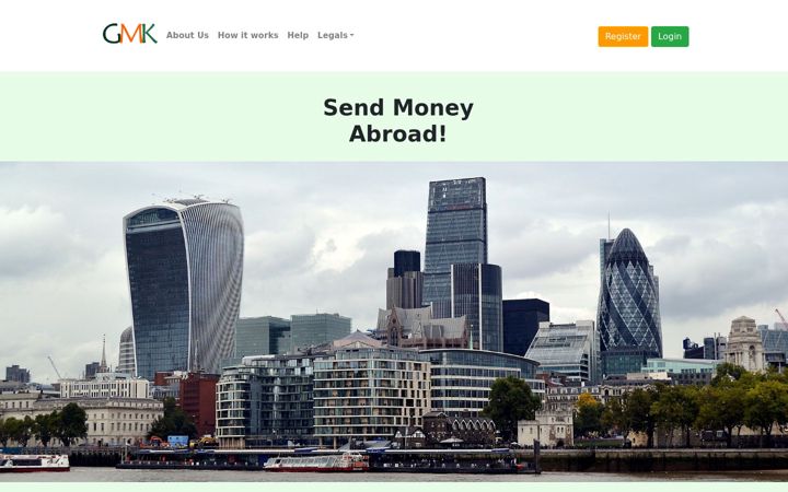 Screenshot of gmkmoneytransfer.com