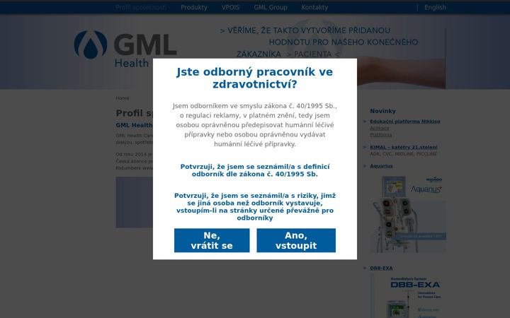 Snimka zaslona za gml-dialyza.cz