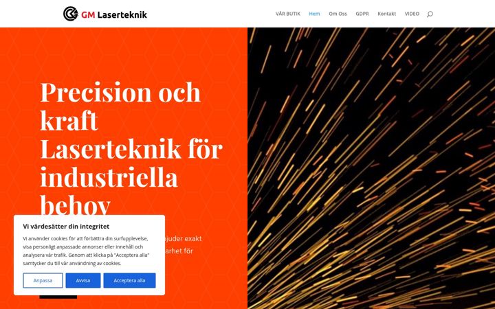 Screenshot of gmlaserteknik.se