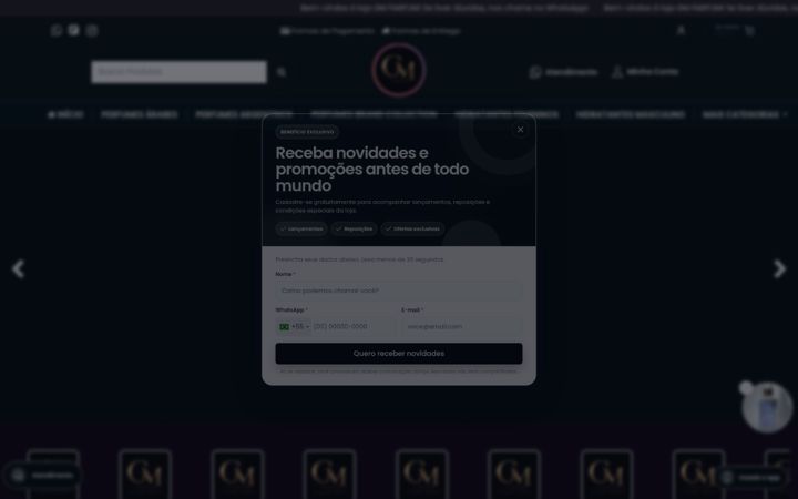 Screenshot of gmparfum.com.br