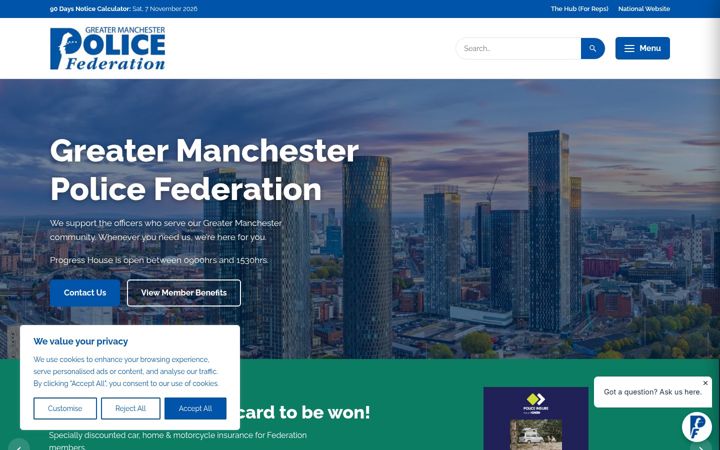 Screenshot of gmppolfed.org.uk