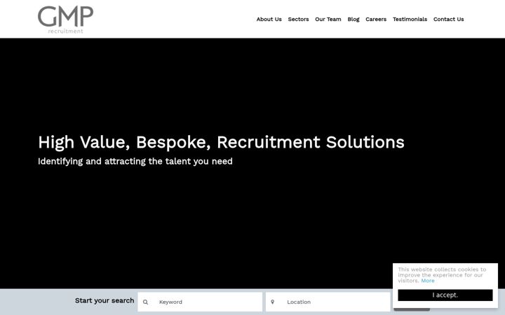 Screenshot of gmprecruitment.co.uk