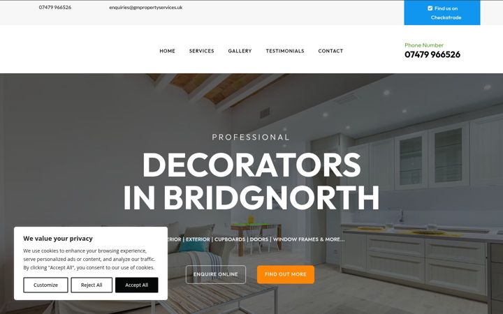 Screenshot of gmpropertyservices.uk