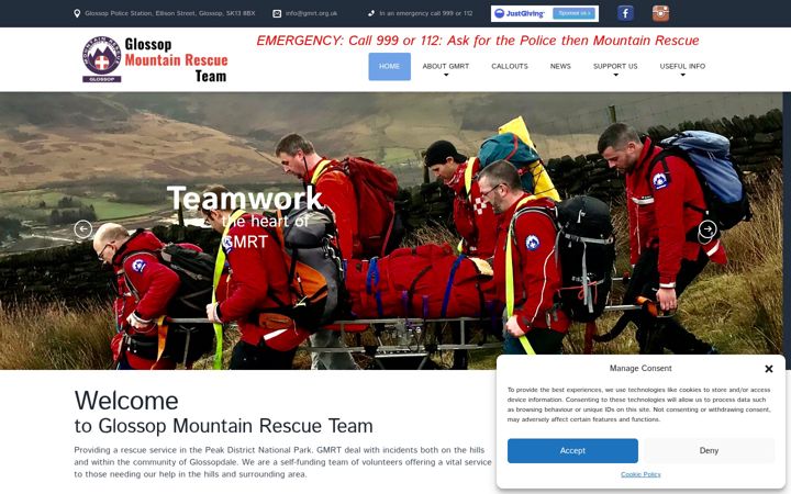 Screenshot of gmrt.org.uk