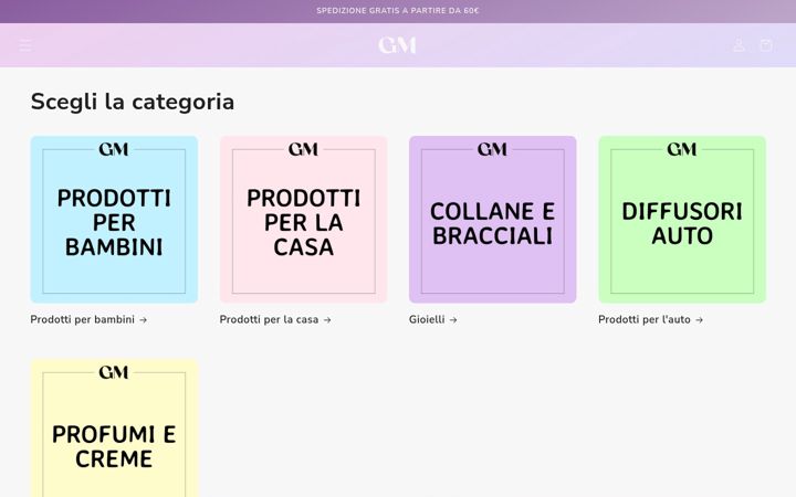Screenshot of gmshoponline.it