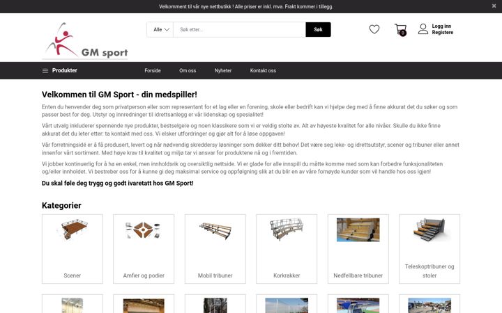 Screenshot of gmsport.no