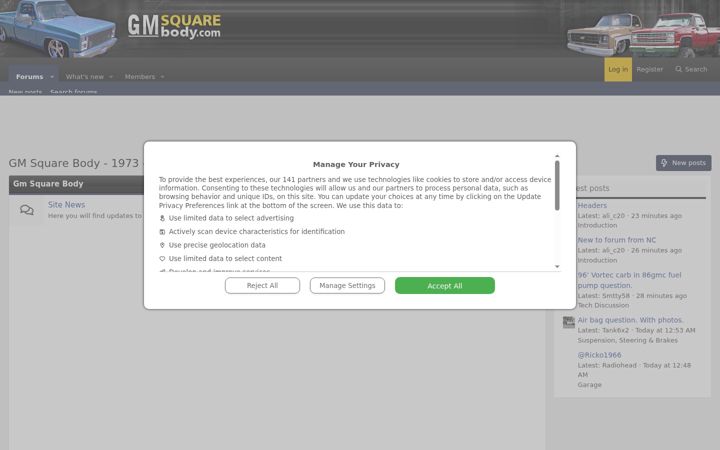 Screenshot stránky gmsquarebody.com