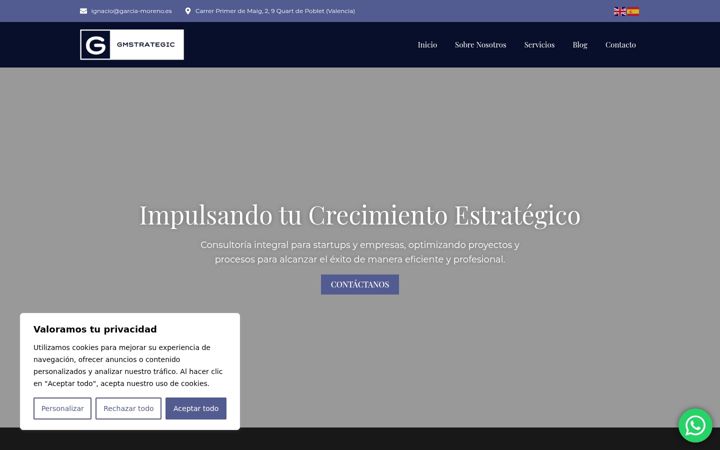 Screenshot of gmstrategic.es