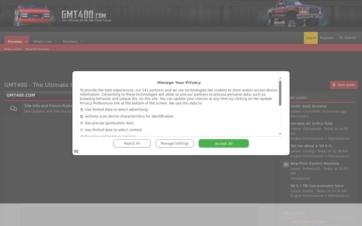 Screenshot of gmt400.com