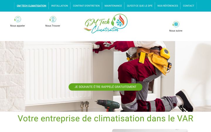 Screenshot of gmtech-climatisation.fr