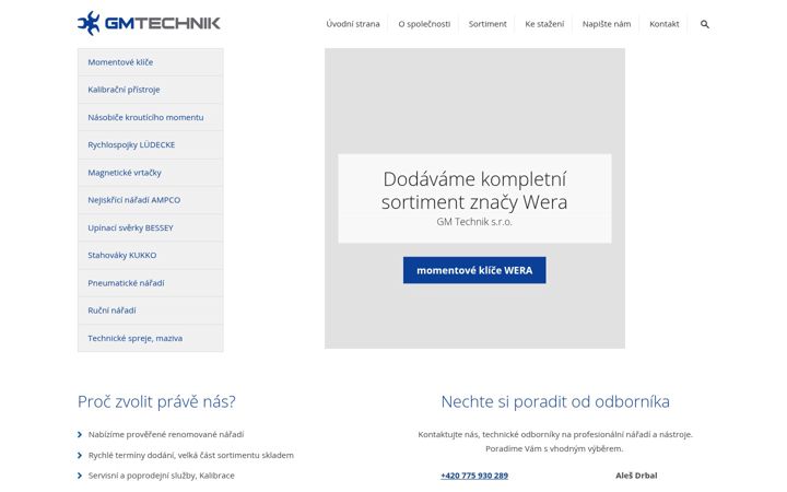 Screenshot of gmtechnik.cz