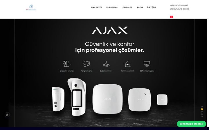 Screenshot of gmteknoloji.com.tr