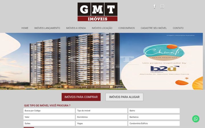 Screenshot of gmtimoveis.com.br