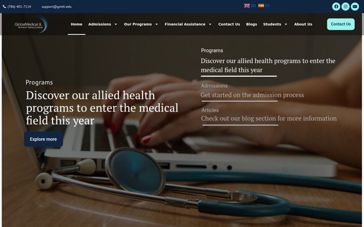 Screenshot of gmtti.edu
